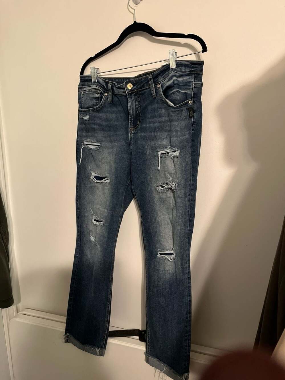 Silver Jeans Co. Beau Distressed Slim Boyfriend Jeans W31 L28.5